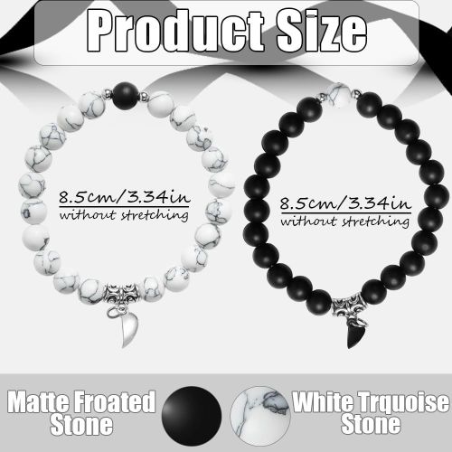 Eryi-Bracelet Magnétique Couple En Pierre Naturelle - Réglable Bracelet D'amitié Pour Hommes Et Femmes