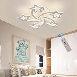 Luminaire Plafonnier Led Étoilé, 24W Lampe de Plafond pour Chambre