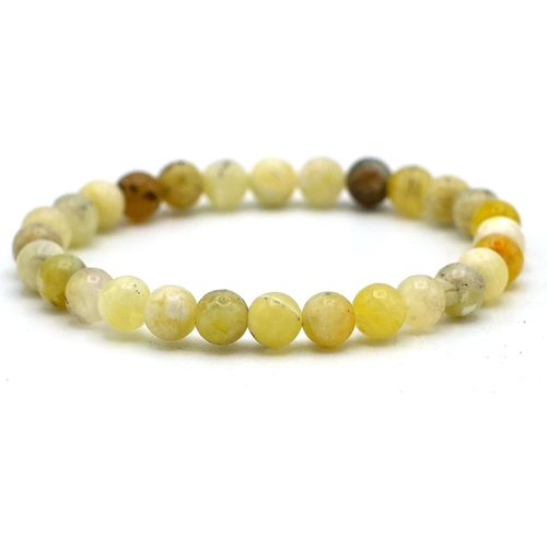 Eryi-Bracelet Pierre Naturelle | Perle Ronde 6 Mm | Création Artisanale Française|Femme Homme Mixte | Plus De 60 Choix