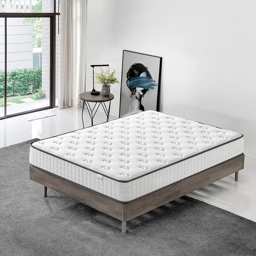 Matelas Mémoire De Forme,Mousse, Polyester, Blanc, 140 X 190 Cm