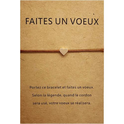 Eryi-Bracelet Cordon Coeur Porte-Bonheur - Bijou Femme Fille