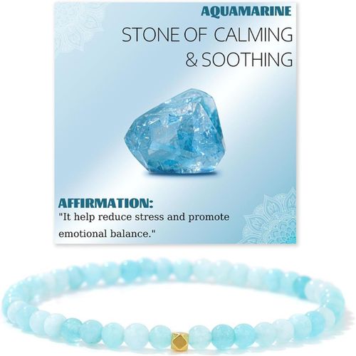 Eryi-4mm Bracelet Pierre Naturelle Avec Perles En Or 18k Bracelet De Pierres Naturelles Pour Femmes Bracelets Élastique En Pierre Naturelle 4mm Bracelets Agate