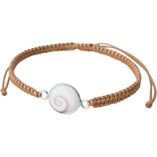 Eryi-Bracelet Femme Argent Et Macramé, De Couleur Noir, Vert, Rose Et Beige, Avec Pierre Naturelle Sainte Lucie - Bracelet Réglable, En Fil, Avec ?il De Shiva