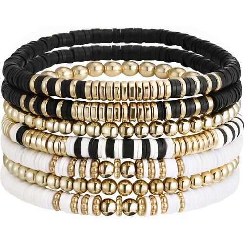 Eryi-Heishi Bracelets Pour Femmes, Chaînes De Poignet En Plastique, Bracelets De Surfeur Élastiques, Accessoires De Bijoux Pour Plages D'été Noël
