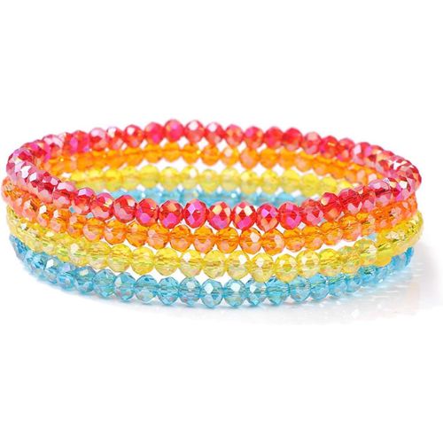 Eryi-Multicouches Bracelets Pour Femme, Bracelets En Cristal Boho Multicouches Bracelet Pour Femme Bracelet De Perles En Cristal