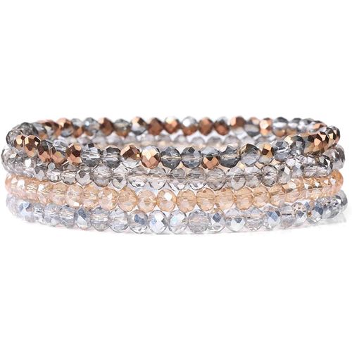 Eryi-Multicouches Bracelets Pour Femme, Bracelets En Cristal Boho Multicouches Bracelet Pour Femme Bracelet De Perles En Cristal