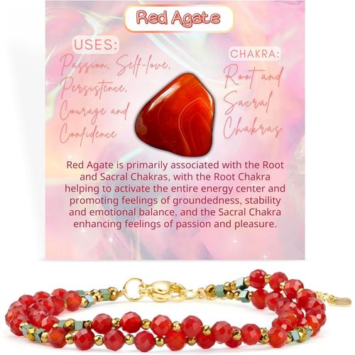 Eryi-Bracelet Femme De Pierre Naturelle Perles, Cristal 4mm Perle Pierres Précieuses Bijoux Femme Cadeau