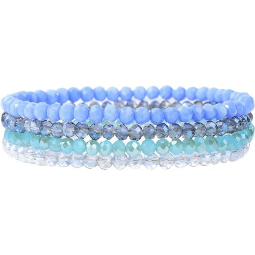 Eryi-Multicouches Bracelets Pour Femme, Bracelets En Cristal Boho Multicouches Bracelet Pour Femme Bracelet De Perles En Cristal
