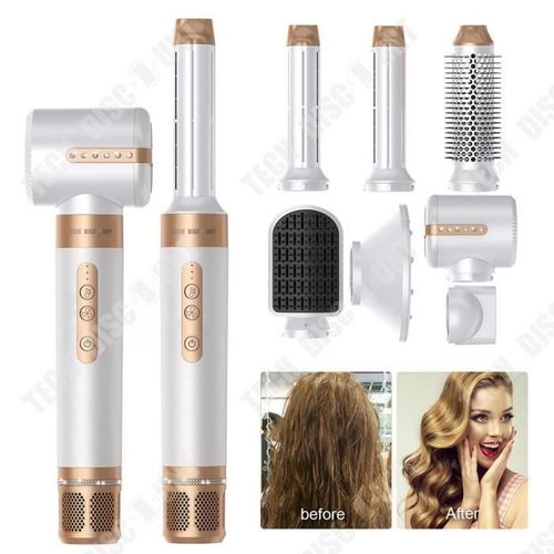 Td® Peigne À Air Chaud 7 En 1 Aspire Automatiquement Les Boucles Pour Les Coiffer Température Réglable Peigne À Lisser Et À Boucler