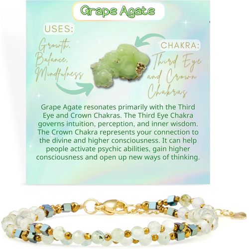 Eryi-Bracelet Femme De Pierre Naturelle Perles, Cristal 4mm Perle Pierres Précieuses Bijoux Femme Cadeau