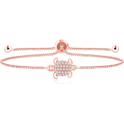 Eryi-Bracelet Ajustable Avec Tortue/Poisson En Zircon Incrusté Pour Femmes - Bracelet À Chaîne Coulissante Élément De La Mer Sja4597