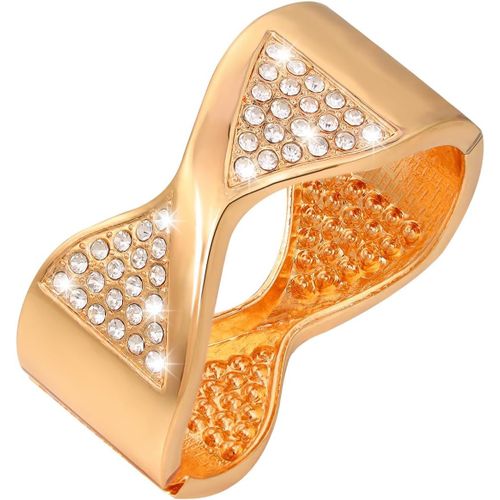 Eryi-Chunky Bangle Irrégulier Minimaliste Bracelet Femme Tendance Charnière Large Epais Poignet Manchette
