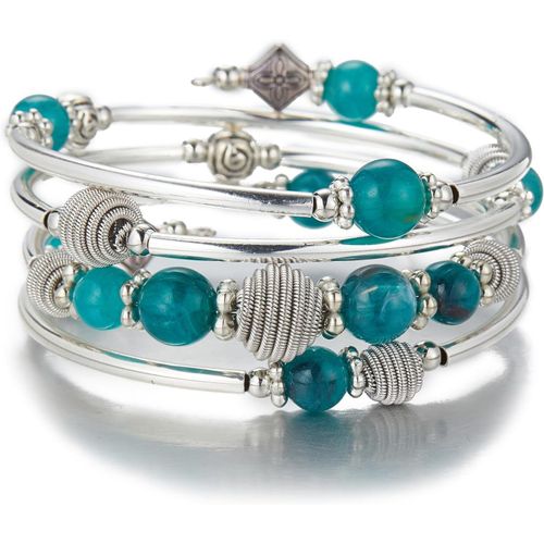 Eryi-Bracelet De Perles En Argent Pour Femme-Bijoux Bohème Multicouches-Cadeau Fete Des Meres Pour Maman