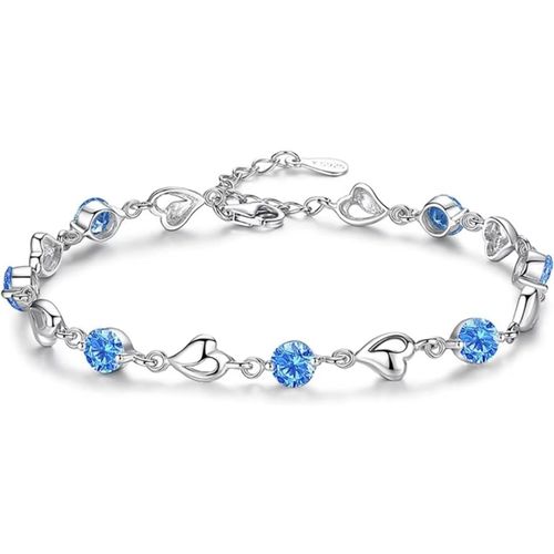 Eryi-Coeur Bracelet Coeur Pour Femme Bracelet Coeur Réglable Bracelets En Cristal Bracelet Femme Simple Bijoux Femme Cadeau D'amour Pour Femmes Et Filles