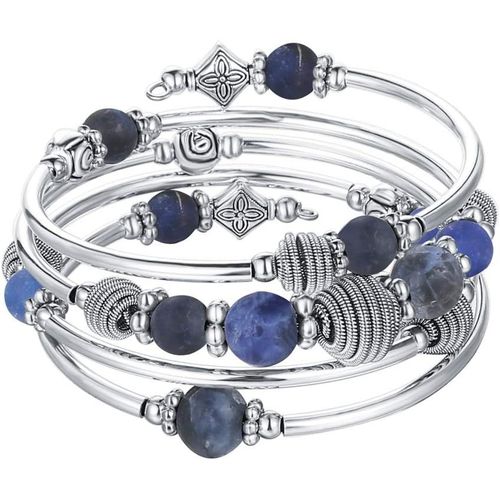 Eryi-Bracelet De Perles En Argent Pour Femme-Bijoux Bohème Multicouches-Cadeau Fete Des Meres Pour Maman