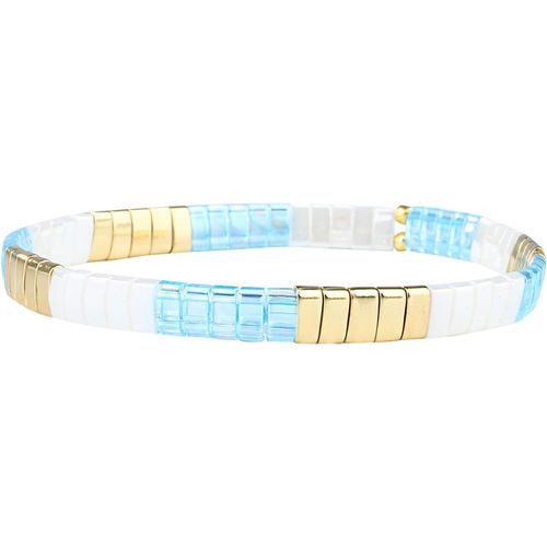 Eryi-Nouveau Miyuki Tila Beaded Bracelet Charm Bracelet Élastique Empilable Wrap Bracelet Femme Bijoux