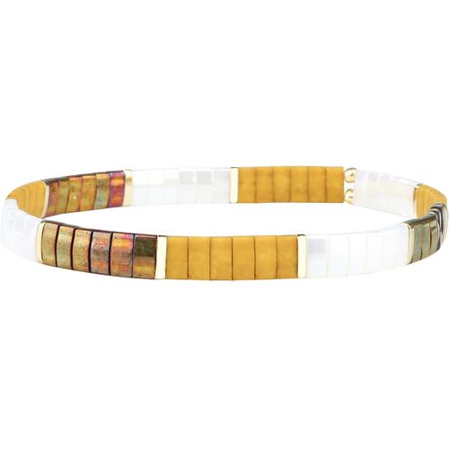 Eryi-Nouveau Miyuki Tila Beaded Bracelet Charm Bracelet Élastique Empilable Wrap Bracelet Femme Bijoux