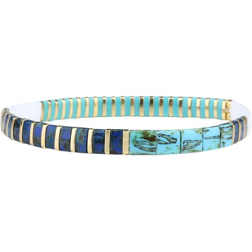 Eryi-Nouveau Miyuki Tila Beaded Bracelet Charm Bracelet Élastique Empilable Wrap Bracelet Femme Bijoux