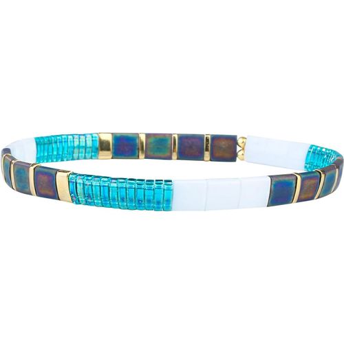 Eryi-Nouveau Miyuki Tila Beaded Bracelet Charm Bracelet Élastique Empilable Wrap Bracelet Femme Bijoux