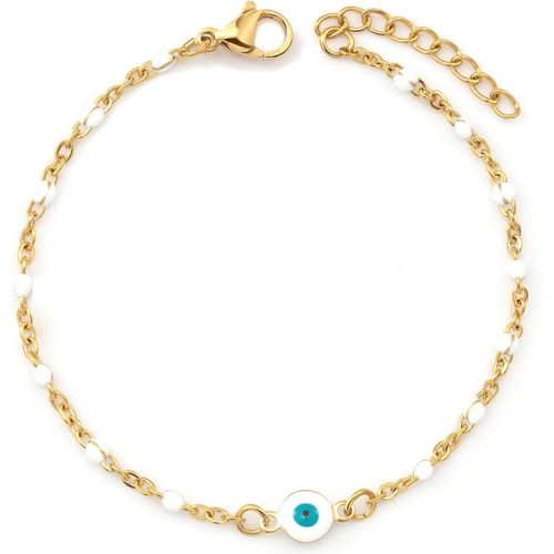 Eryi-Bracelet Femme, Plaqué 18k Or Acier Inoxydable Mauvais ?il Bracelet, Personnalisés Bijoux Cadeau Pour Meilleures Amies