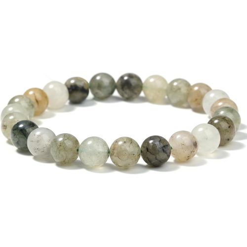 Eryi-Bracelet Femme Pierre Naturelle Lithotherapie Fait Main De 8 Mm, Bracelets Élastique De Yoga En Pierres Semi Précieuse, Cadeaux De Bijoux Créatifs