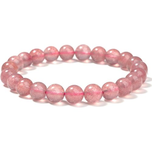 Eryi-Bracelet Femme Pierre Naturelle Lithotherapie Fait Main De 8 Mm, Bracelets Élastique De Yoga En Pierres Semi Précieuse, Cadeaux De Bijoux Créatifs