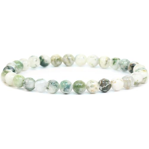 Eryi-Bracelet En Véritable Pierre Précieuse Avec Perles Rondes De 6mm - Différentes Longueurs - Bracelet En Pierres Précieuses Porte - Bonheur Talisman Cadeau