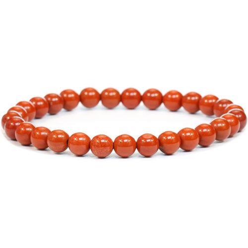 Eryi-Bracelet En Véritable Pierre Précieuse Avec Perles Rondes De 6mm - Différentes Longueurs - Bracelet En Pierres Précieuses Porte - Bonheur Talisman Cadeau
