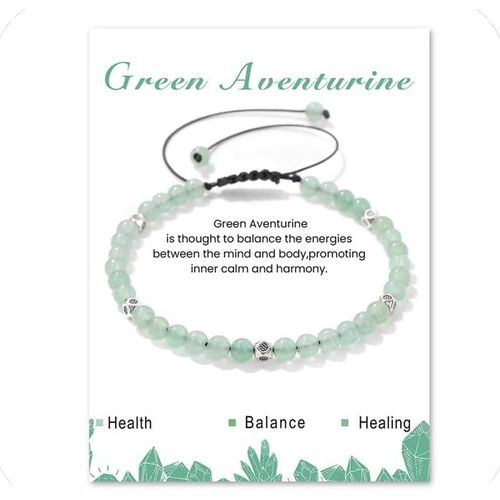 Eryi-Bracelet Pierre Naturelle Femme 4mm Bracelet De Perles Cristal Bracelets Pierre Précieuse Bijoux En Cadeaux Pour Femme