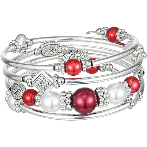 Eryi-Bracelet En Perles Argent Pour Femmes Bracelet Enveloppant En Pierre Multicouches Un Cadeau De Bijoux Fantaisie Pour Maman Le Jour De Thanksgiving - Boîte Cadeau