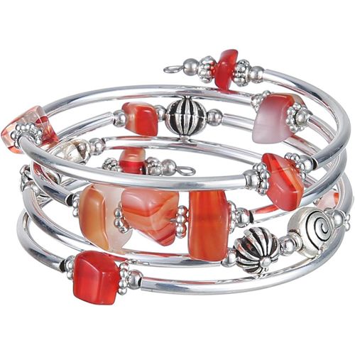 Eryi-Bracelet En Perles Argent Pour Femmes Bracelet Enveloppant En Pierre Multicouches Un Cadeau De Bijoux Fantaisie Pour Maman Le Jour De Thanksgiving - Boîte Cadeau