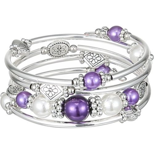 Eryi-Bracelet En Perles Argent Pour Femmes Bracelet Enveloppant En Pierre Multicouches Un Cadeau De Bijoux Fantaisie Pour Maman Le Jour De Thanksgiving - Boîte Cadeau