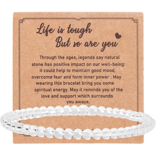Eryi-Bracelet Femme En Pierres Naturelles 4 Mm,Améthyste, Obsidienne, Quartz Rose, ?il De Chat, Cristal, Bijou Symbolique Cadeau Porte-Bonheur Pour Femme Homme