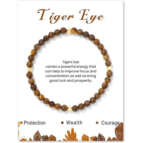 Eryi-4mm Bracelet Pierres Naturelles Femme, Cristal Bracelet Pour Femme Filles Pour Maitresse Maman S?ur Amie Collègues Bijoux Femme