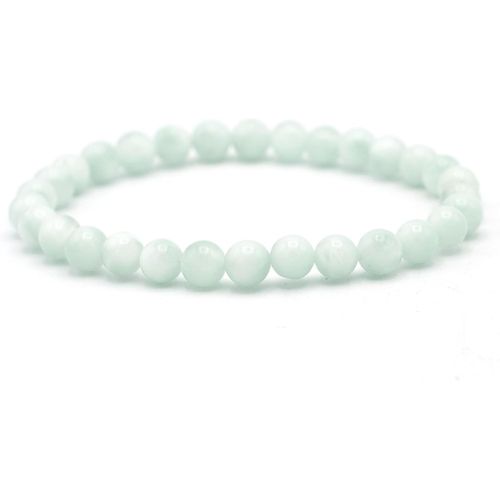 Eryi-Bracelet Pierre Naturelle | Perle Ronde 6 Mm | Création Artisanale Française|Femme Homme Mixte | Plus De 60 Choix