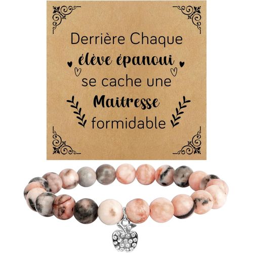 Eryi-Cadeau Maitresse D'école Fin D'année,Cadeau Professeur,Cadeau Maitresse Noel,Cadeau Personnalisé Maitresse Bracelet,Cadeaux Maitresse Décole Fin Dannée,Cadeau Atsem Maîtresse Institutrice