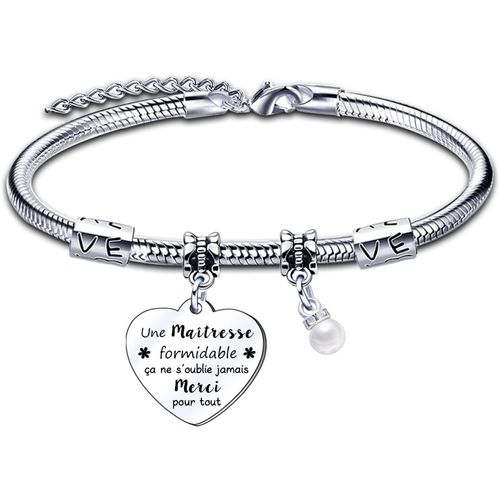Eryi-Cadeau Atsem Bracelet,Cadeau Maitresse D Ecole Fin D Annee Cadeau Atsem Cadeau Directrice D'école Fin D'année Cadeau Assistante Maternelle Cadeau Maître D'école Fin D'année Idée