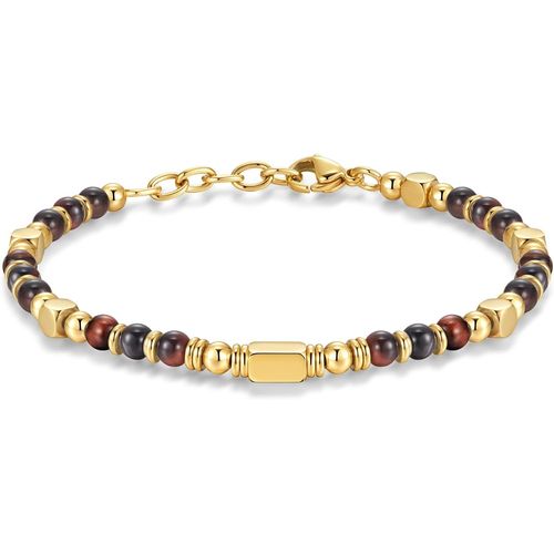 Eryi-Bracelet Femme, Pierre Naturelle Et Acier Inoxydable Bracelet Bohème Pour Femme, Cadeau Anniversaire Cadeau Pour Noël Pour Maman