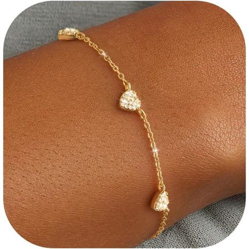 Eryi-Bracelet Femme Argent 925/Or En Trefle À 4 Feuilles Réglable Bracelet 18k Plaqué Or En Zircon Cubique Papillon Fleur Bracelets Amitié Parure Bijoux Idée Cadeau Marraine Anniversaire Femme Fille