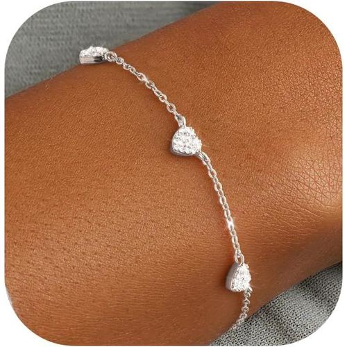 Eryi-Bracelet Femme Argent 925/Or En Trefle À 4 Feuilles Réglable Bracelet 18k Plaqué Or En Zircon Cubique Papillon Fleur Bracelets Amitié Parure Bijoux Idée Cadeau Marraine Anniversaire Femme Fille