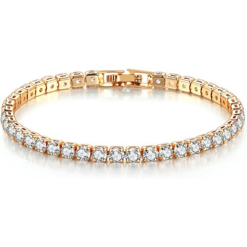 Eryi-Bracelet De Tennis Classique Femme - Bracelet En Or Et Zircon Blanc - Cadeau Pour Femmes