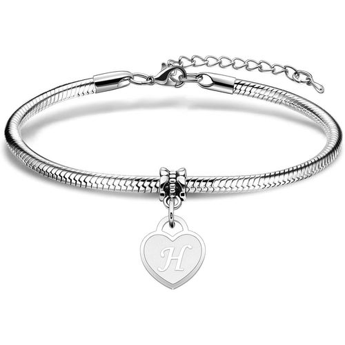 Eryi-Bracelet De Lettres. Initiales Pendentif Argent Bracelet Femme Bijoux Cadeau. Cadeau De Bracelet Pour Elle, Fête Des Mères, Anniversaire, Saint Valentin