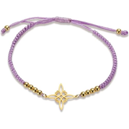 Eryi-Bracelet De N?uds De Sorcières Pour Femmes Hommes En Acier Inoxydable Magie Sorcellerie N?ud De Sorcière Avec Une Perle Tissage Coloré Ajustable Bijoux Wiccan