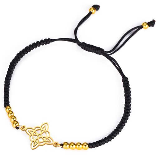 Eryi-Bracelet De N?uds De Sorcières Pour Femmes Hommes En Acier Inoxydable Magie Sorcellerie N?ud De Sorcière Avec Une Perle Tissage Coloré Ajustable Bijoux Wiccan