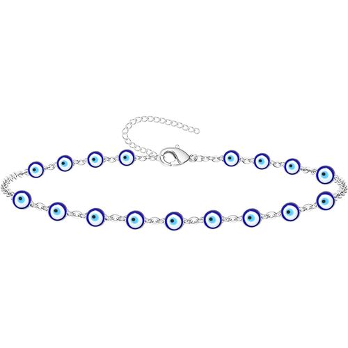 Eryi-Bracelet Oeil Turc En Acier Inoxydable Ou En Fil + Un Bracelet 7 Noeuds (Gratuit), Amulettes Porte-Bonheur Et Protection Contre Le Mauvais ?Il Bijoux Homme Bracelets Femme Fille