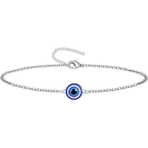 Eryi-Bracelet Oeil Turc En Acier Inoxydable Ou En Fil + Un Bracelet 7 Noeuds (Gratuit), Amulettes Porte-Bonheur Et Protection Contre Le Mauvais ?Il Bijoux Homme Bracelets Femme Fille