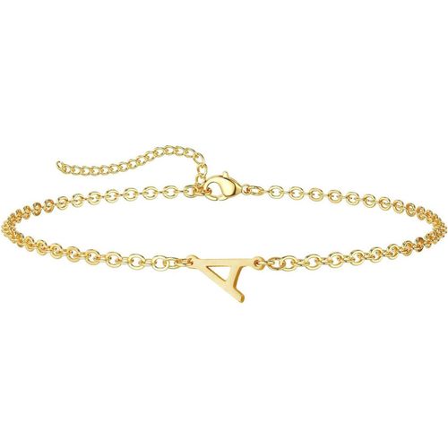 Eryi-Lettres Bracelets Femmes Filles Lettre Bracelet Initial Réglable Bracelets Élégants A-Z Capital Initial Charme Bracelet Bracelet Or Cadeaux Pour Femmes Filles