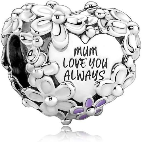 Eryi-Charm C?ur Amour Famille Pour Femme Argent Sterling 925 Breloque Bracelets Colliers Pendentifs