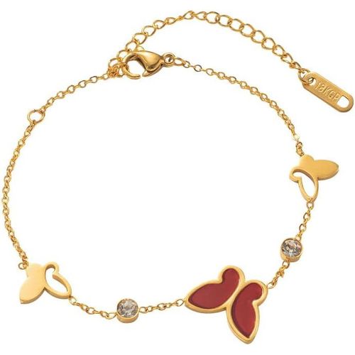 Eryi-Bracelet Femme Papillon Acier Inoxydable Découpé Plaqué Or Cubic Zirconia Taille Réglable Bijoux Pour Cadeau D'anniversaire Cadeau Fête Des Mères Bijoux