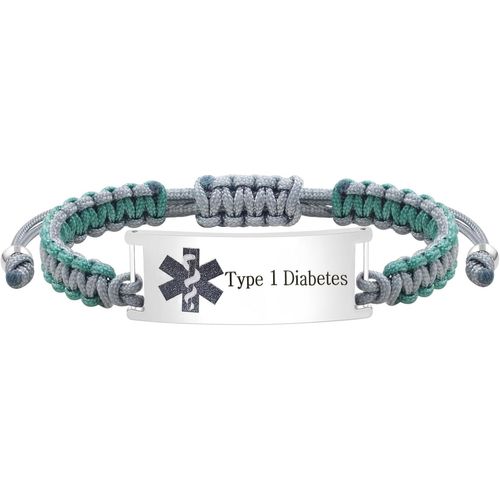 Eryi-Bracelets D'alerte Médicale En Acier Inoxydable Bracelet D'identification Des Informations De Santé Avec Symbole D'urgence - Ys5833